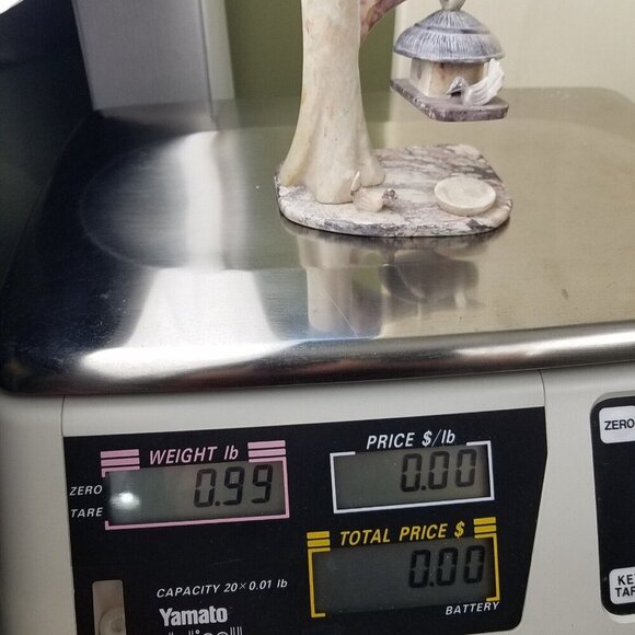 Stone sculpture‎ tree birdhouse marble 6x3 bird watcher outdoorsy ornithology - Picture 11 of 11